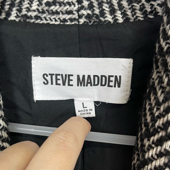 NEW Steve Madden Zoey Jacket Womens Large Black White 1 Button NWOT - Picture 4 of 10